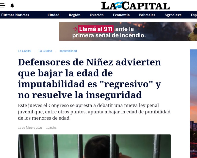 Defensores de Niñez advierten sobre la baja de la edad de imputabilidad
